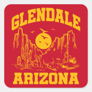 Glendale,Arizona Square Sticker