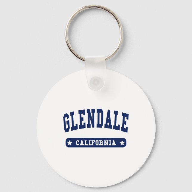 Glendale California College Style tee shirts Key Ring (Front)