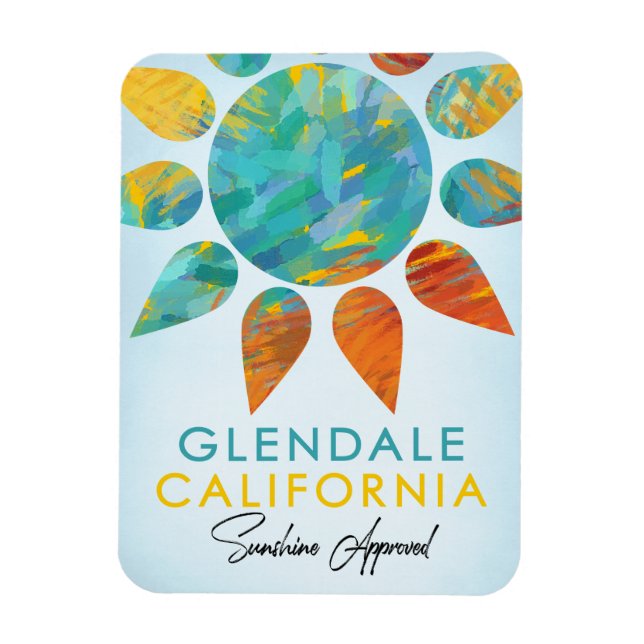 Glendale California Sunshine Travel Magnet (Vertical)