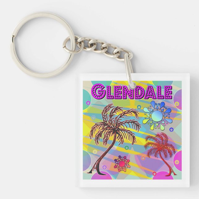 Glendale Happy and Hope Keychain (Front)