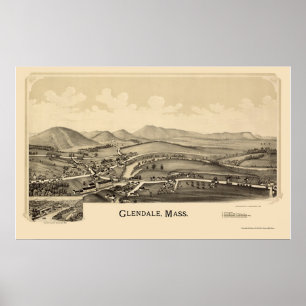 Glendale, MA Panoramic Map - 1890 Poster