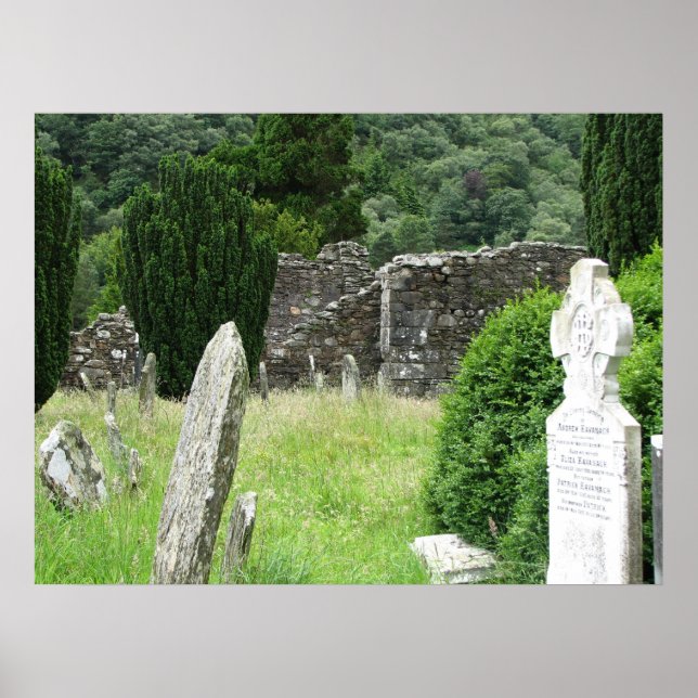 Glendalough, Ireland Cemetery Poster (Front)