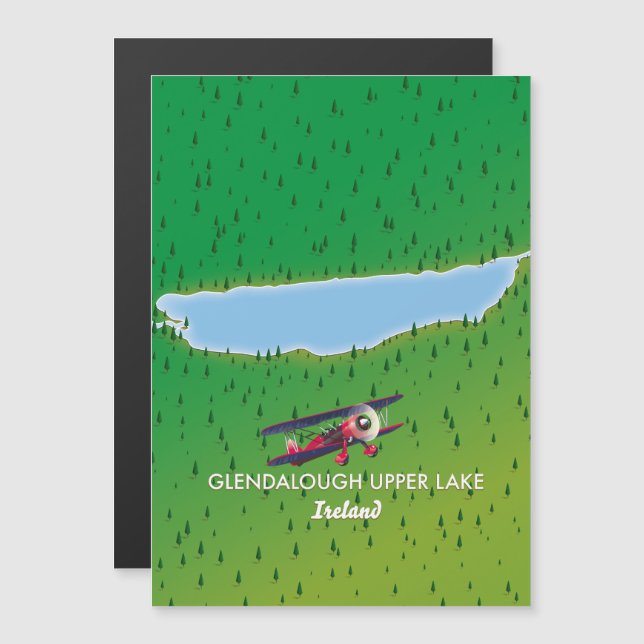 Glendalough Upper Lake Ireland map (Front/Back)