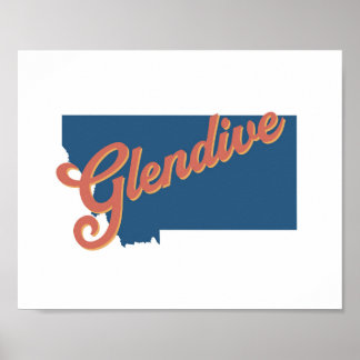 Glendive, Montana state print