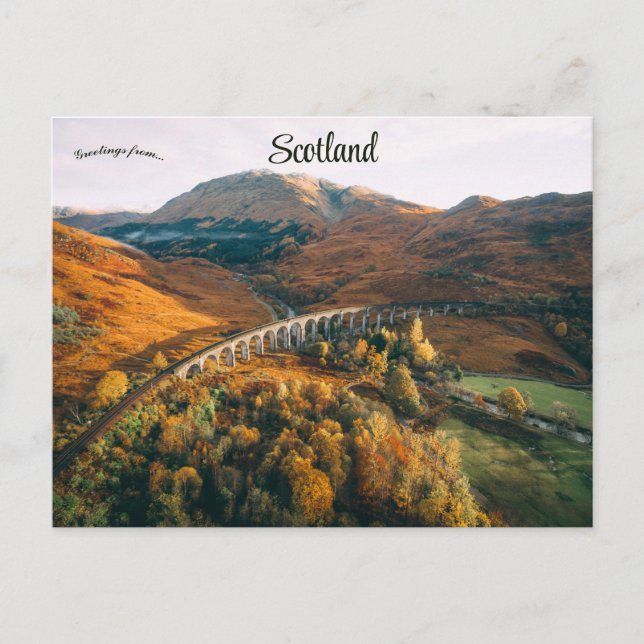 Glenfinnan Viaduct A830 Rd Glenfinnan Scotland Postcard (Front)