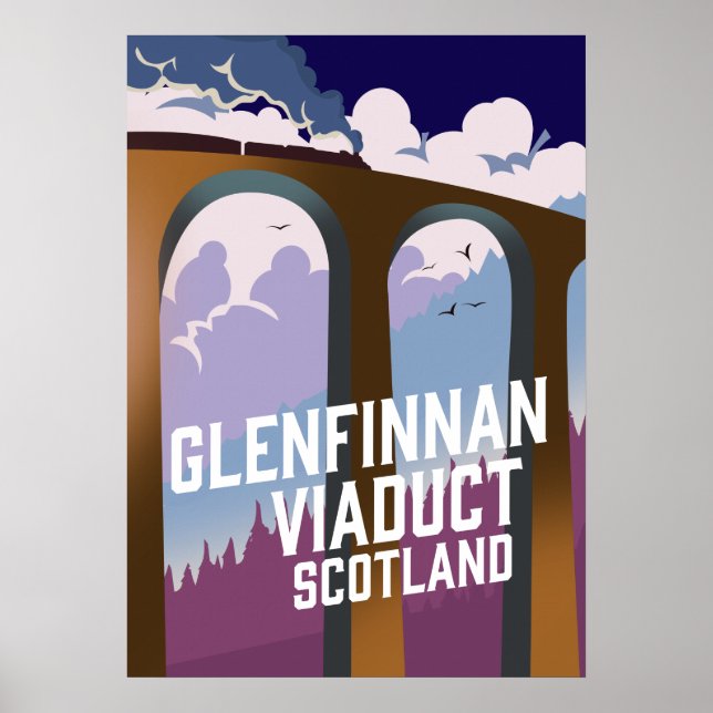 Glenfinnan Viaduct Scotland Poster (Front)