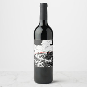 Glenfinnan Viaduct Steam Train Wine Label