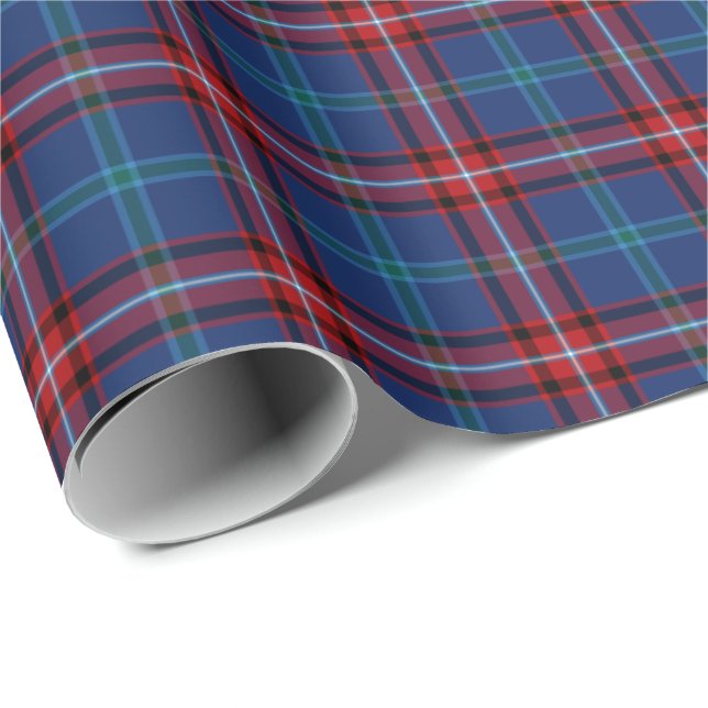 Glenn Clan Tartan Irish Plaid Pattern Wrapping Paper (Roll Corner)