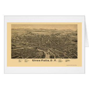 Glens Falls, NY Panoramic Map - 1884