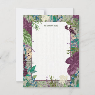 Glenside Botanica – Orchid & Leaf Notecard