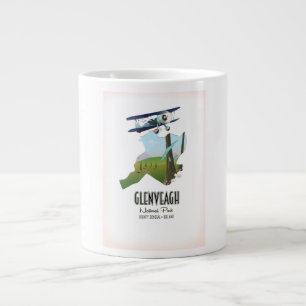 Glenveagh national park Ireland County Donegal map Large Coffee Mug