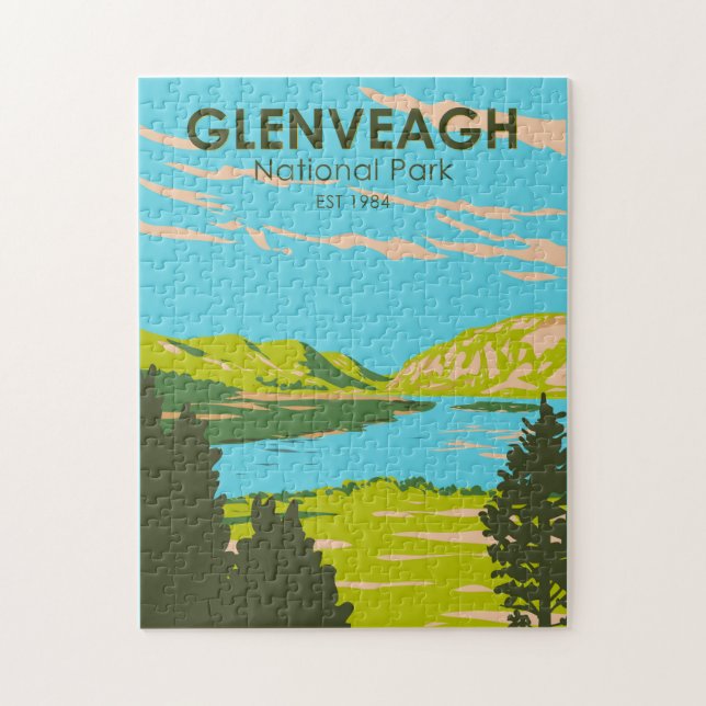 Glenveagh National Park Ireland Lough Veagh Travel Jigsaw Puzzle (Vertical)