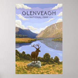 Glenveagh National Park Ireland Travel Poster