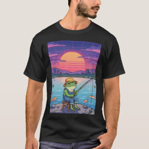 Glenville Lake NC Retro Sunset T-Shirt