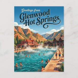 Glenwood Hot Springs Pool USA Postcard