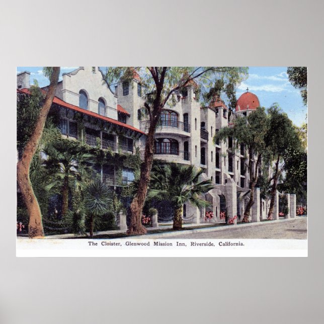 Glenwood Mission Inn, Riverside CA Vintage Poster (Front)