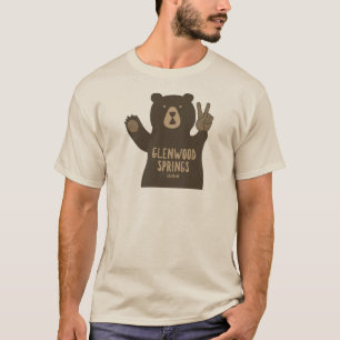 Glenwood Springs Colorado Peace Bear T-Shirt