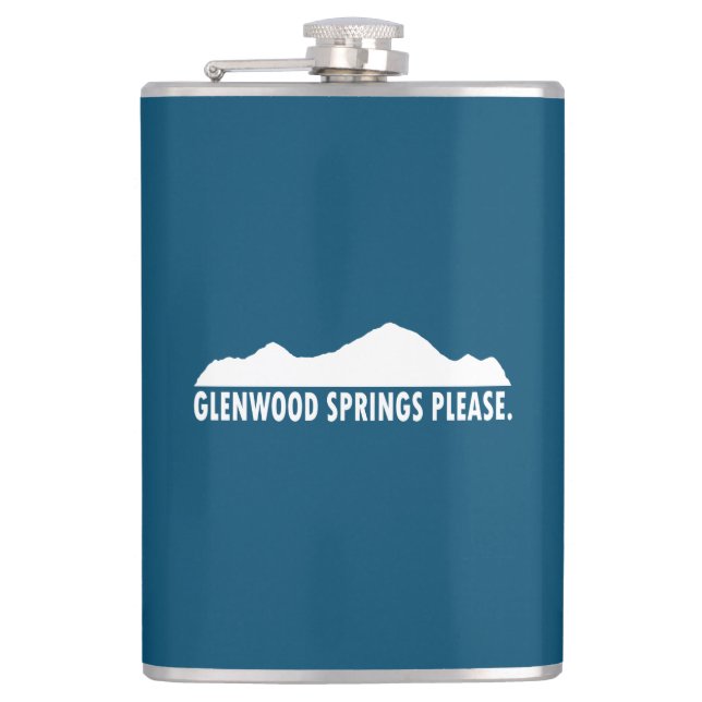 Glenwood Springs Colorado Please Hip Flask (Front)