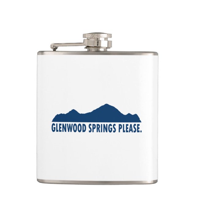 Glenwood Springs Colorado Please Hip Flask (Front)