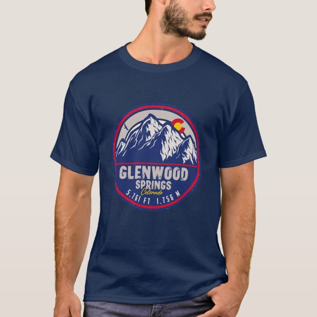 Glenwood Springs Colorado Ski Hiking Souvenirs T-Shirt (Front)