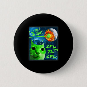 Glerp Glorp Funny Alien Cat Brainrot Meme  6 Cm Round Badge