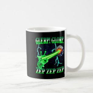 Glerp Glorp Funny Alien Cat Meme Gnarp Cat Silly A Coffee Mug