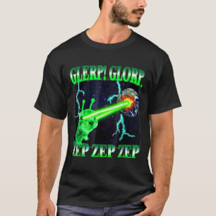 Glerp Glorp Funny Alien Cat Meme Gnarp Cat Silly A T-Shirt