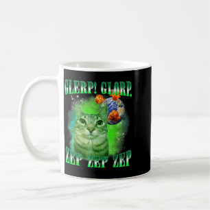 Glerp Glorp Funny Alien Cat Meme Gnarp Cat Silly Coffee Mug