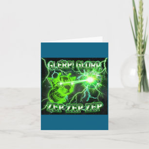 Glerp Glorp Funny Alien Gnarp Cat Silly Alien Gift Card