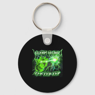 Glerp Glorp Funny Alien Gnarp Cat Silly Alien Gift Key Ring