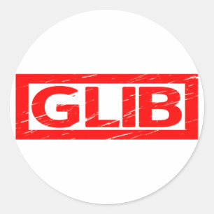 Glib Stamp Classic Round Sticker