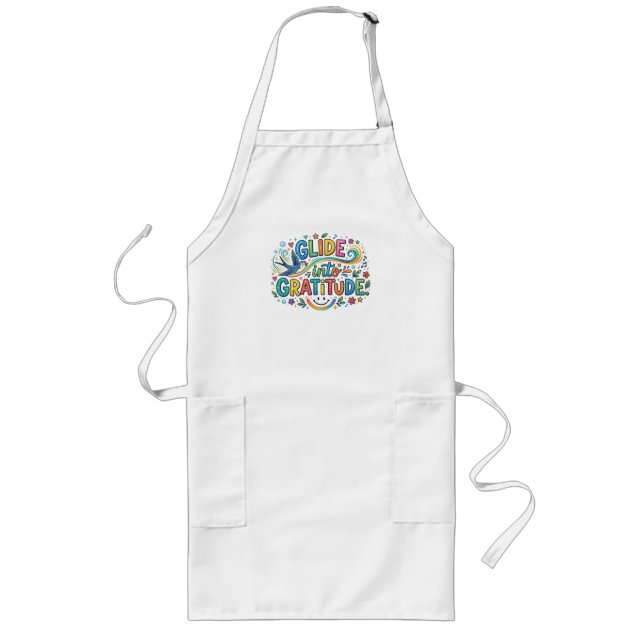 Glide into Gratitude Long Apron (Front)