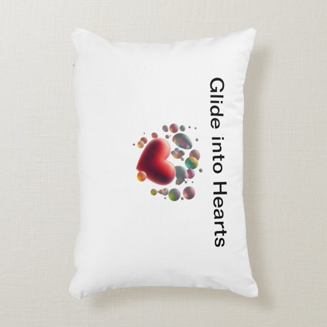 Glide into Hearts Decorative Cushion (Front(Vertical))