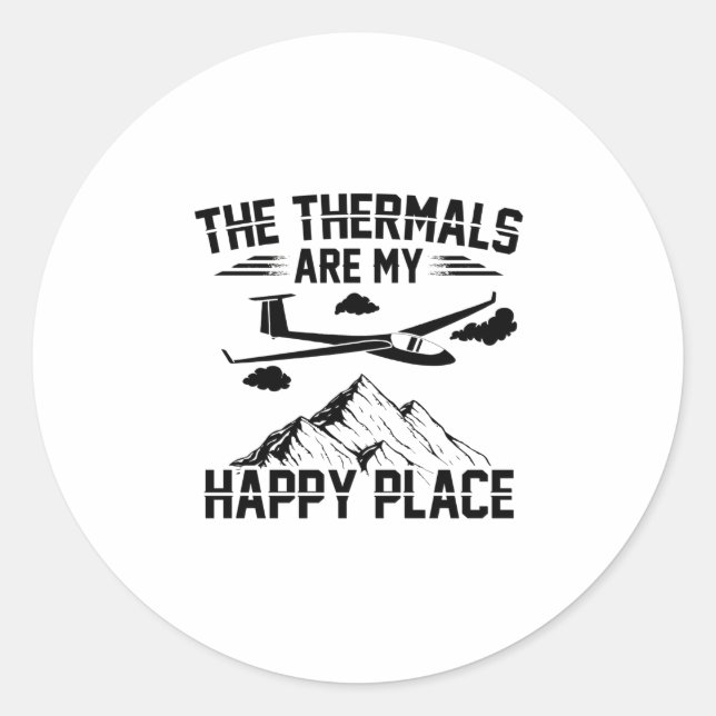 Glider | Glider Flying Pilot Gifts Classic Round Sticker (Front)
