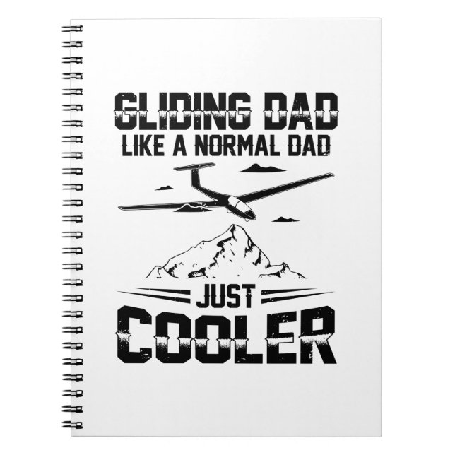 Glider Gliding Soaring Glide Soar Aviation Gifts Notebook (Front)