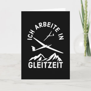 glider pilot flextime sailplane Soaring Card