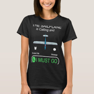 Glider Plane Pilot Flying Sailplane Training Fligh T-Shirt