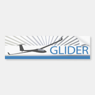 Glider Sailplane Aircraft Bumper Sticker