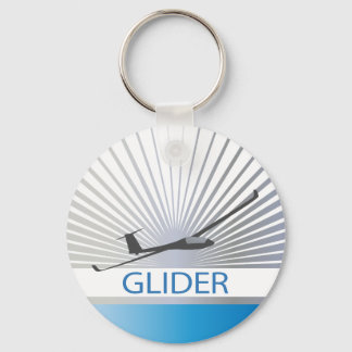 Glider Sailplane Aircraft Key Ring