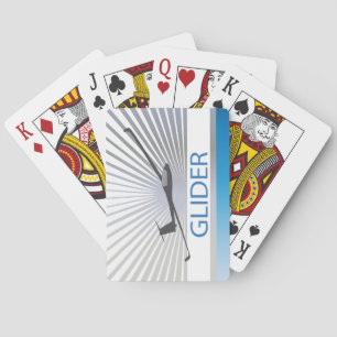 Glider Sailplane Aircraft Playing Cards
