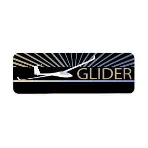 Glider Sailplane Aircraft Return Address Label