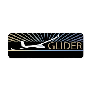 Glider Sailplane Aircraft Return Address Label