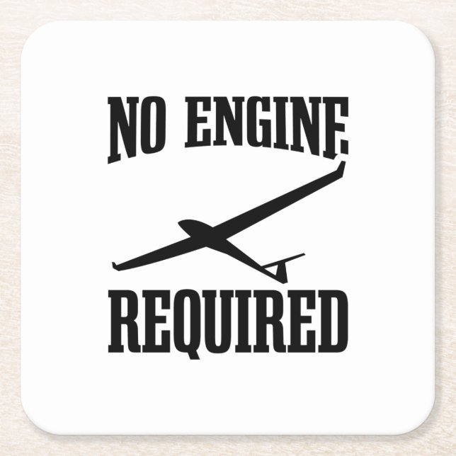 Glider Sayings | Gliding Pilot Soaring Soar Gift Square Paper Coaster (Front)