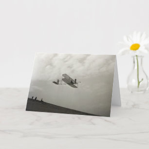 Glider Test Flight Aviation Wright Brothers Card