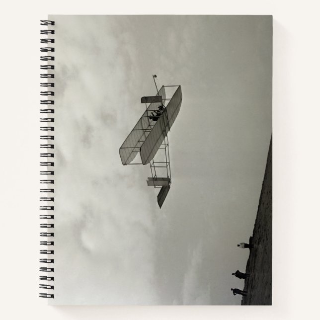 Glider Test Flight Aviation Wright Brothers Notebook (Front)