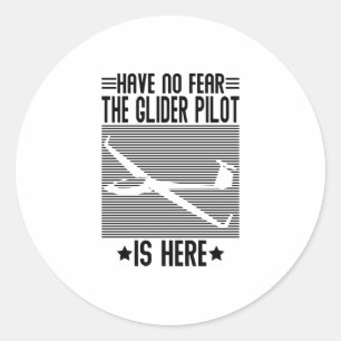 Gliders Pilot Gliding Glide Thermals Hobby Gifts Classic Round Sticker