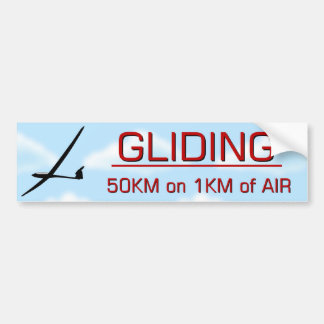 GLIDING 50KM BUMPER STICKER