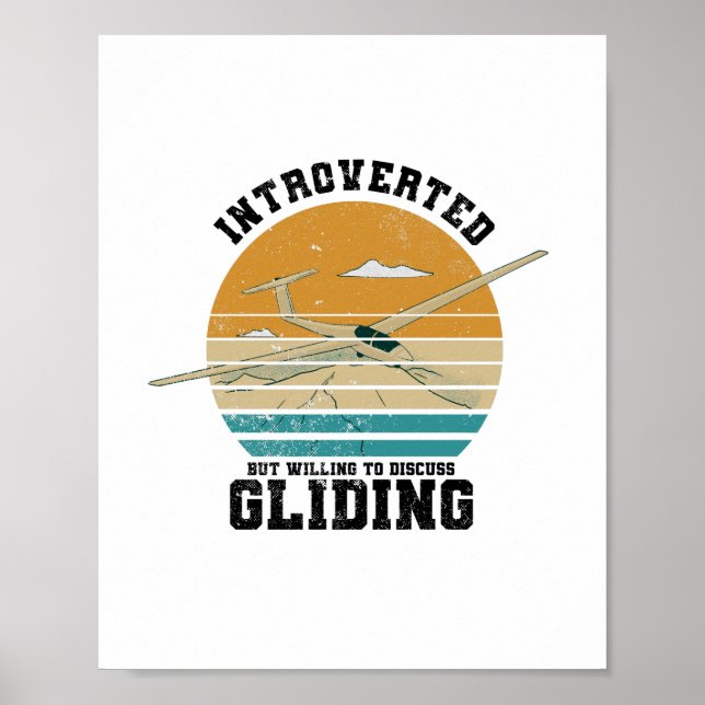 Gliding Gift | Glider Pilots Thermals Soaring Soar Poster (Front)