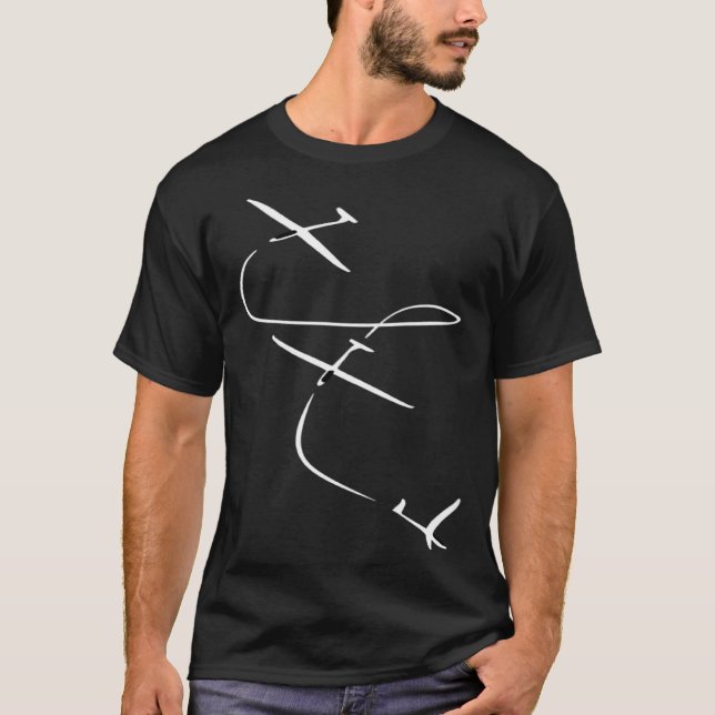 gliding glider flying plane pilot glide soar soari T-Shirt (Front)