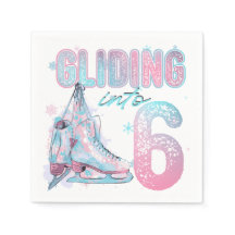 "Gliding into" 6th birthday skating party